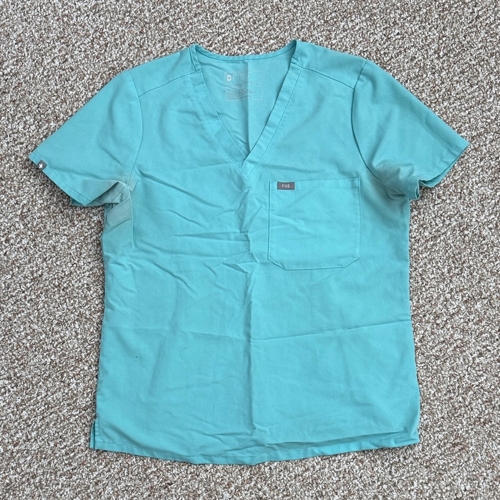 Figs Teal Women's Short Sleeve Top